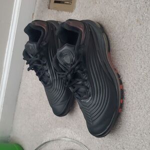 Nike Air Max Deluxe, Mens, Black Crimson (Red)